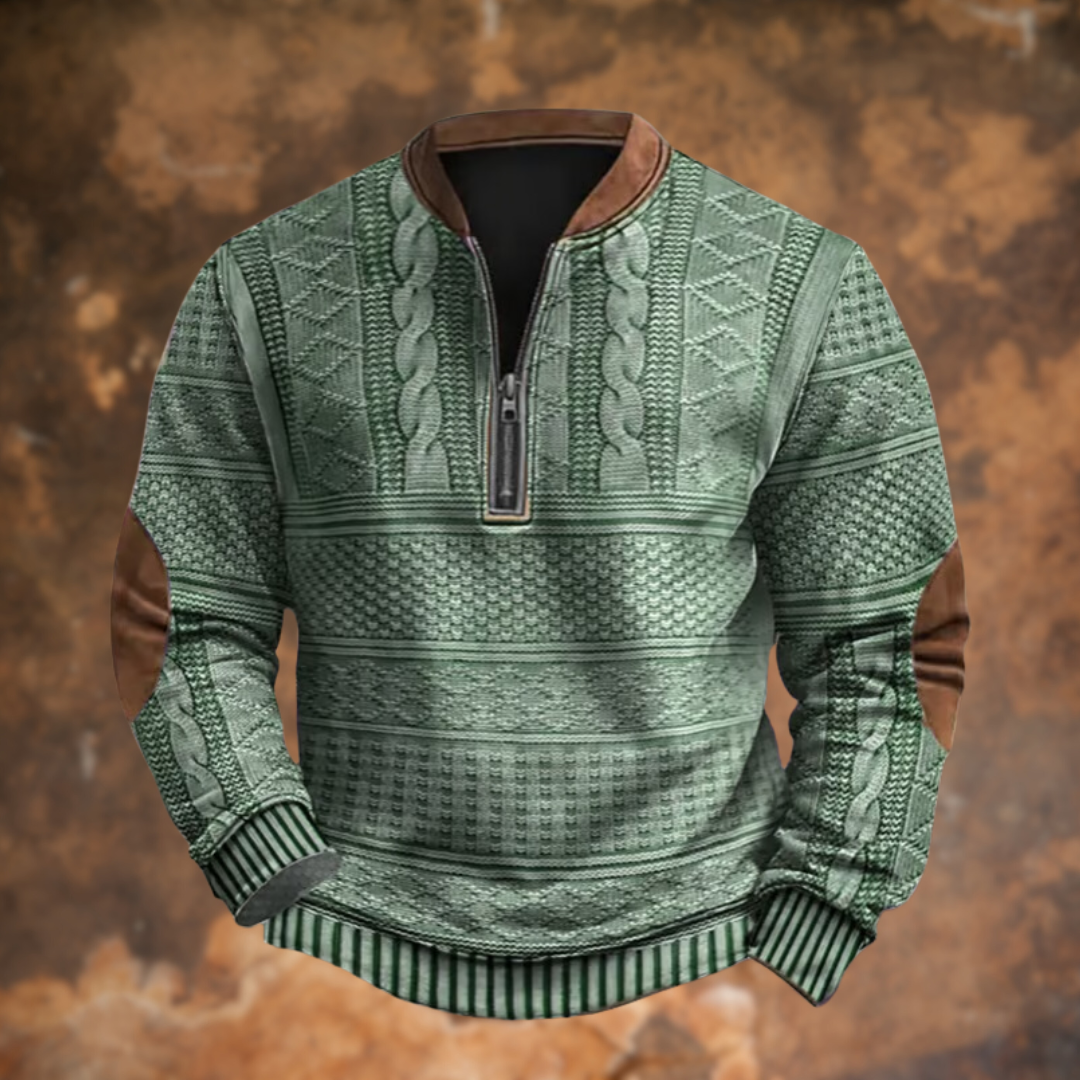 VAELITHYN – KNITTED SWEATER WITH ZIP DETAIL