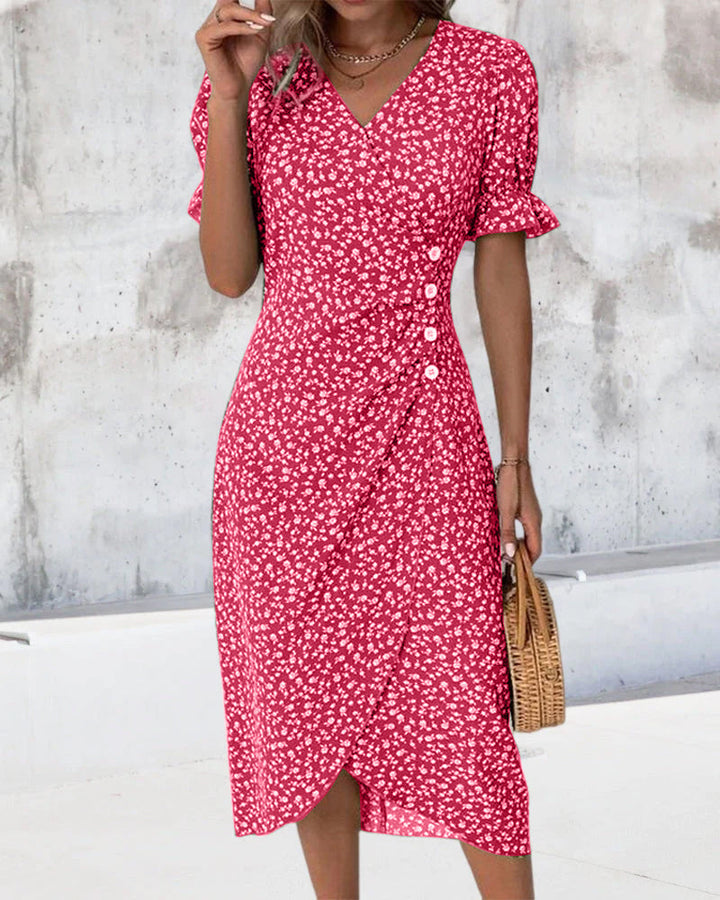 Ellaine - Floral Tummy Covering Summer Dress