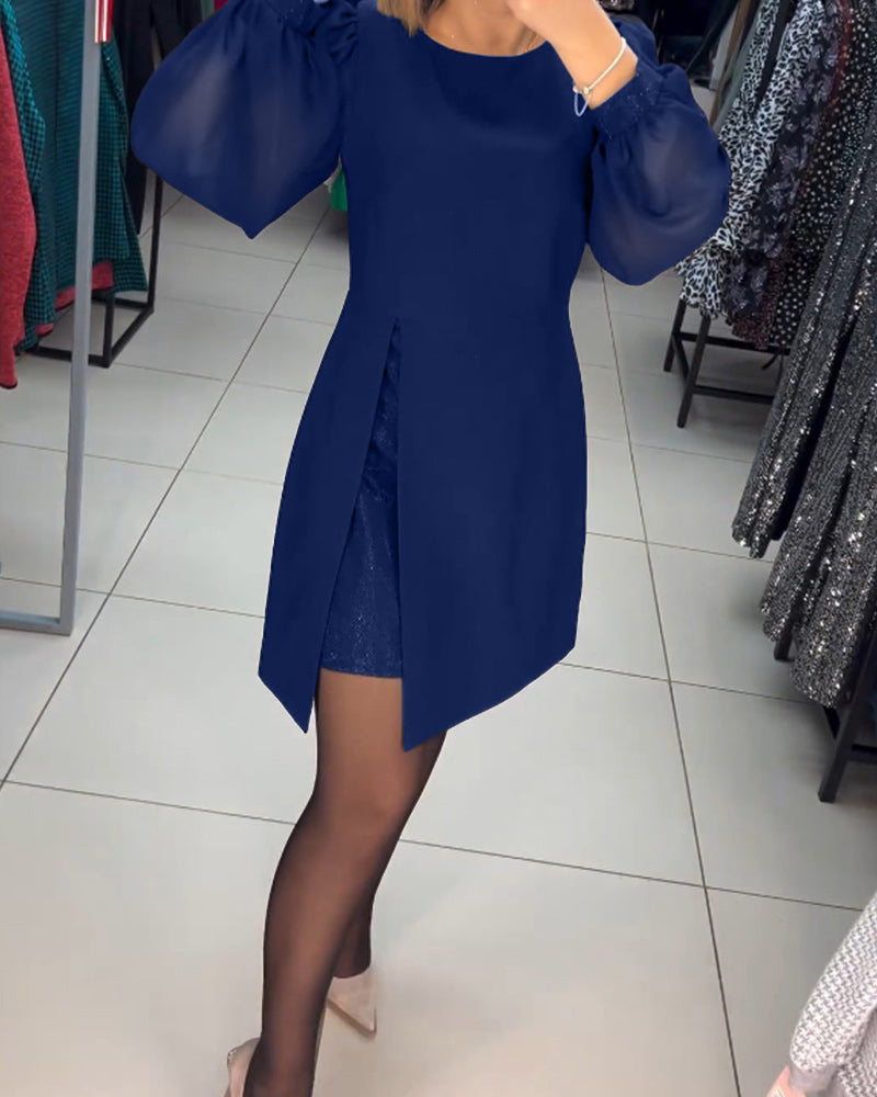 Elegant Solid Color Dress