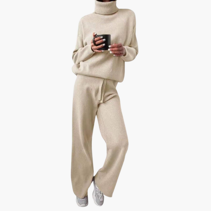 Everly | Sophisticated Turtleneck Knit Lounge Set