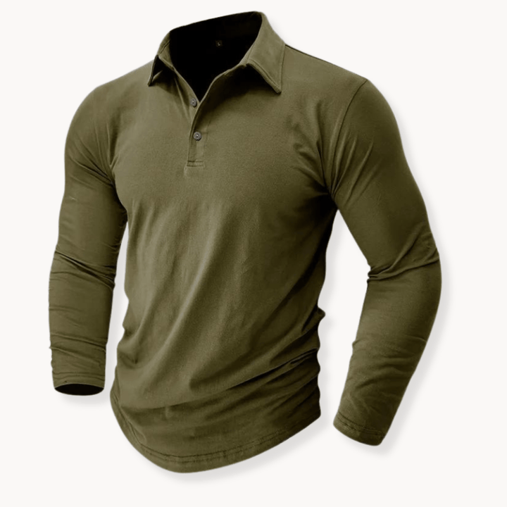 Lorenzo | Casual Long Sleeve Collared Polo Shirt