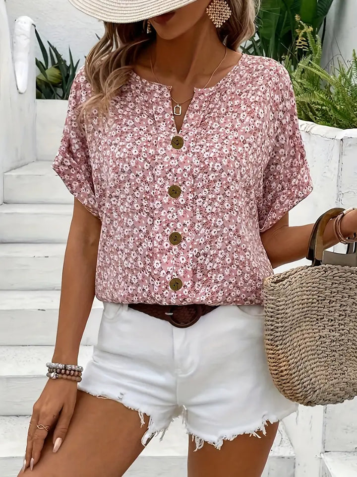 ZYNALIA – FLORAL PINK PRINT BLOUSE FOR EVERYDAY ELEGANCE