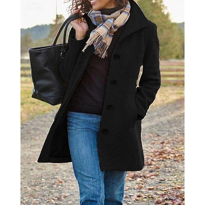 Adeline | Timeless Turn-Down Collar Trenchcoat