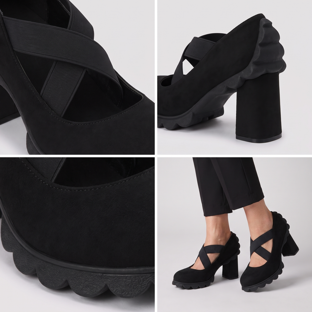 Evelina | Classic Mary Jane Style Block Heel Shoes