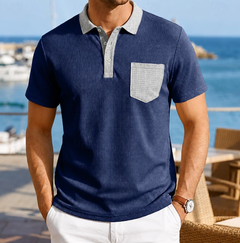 Alexander | Refined Contrast Pocket Polo Shirt