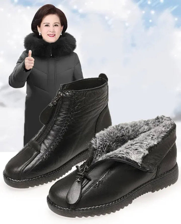 Maribel | Fleece-Lined Leather Ankle Boots for Women