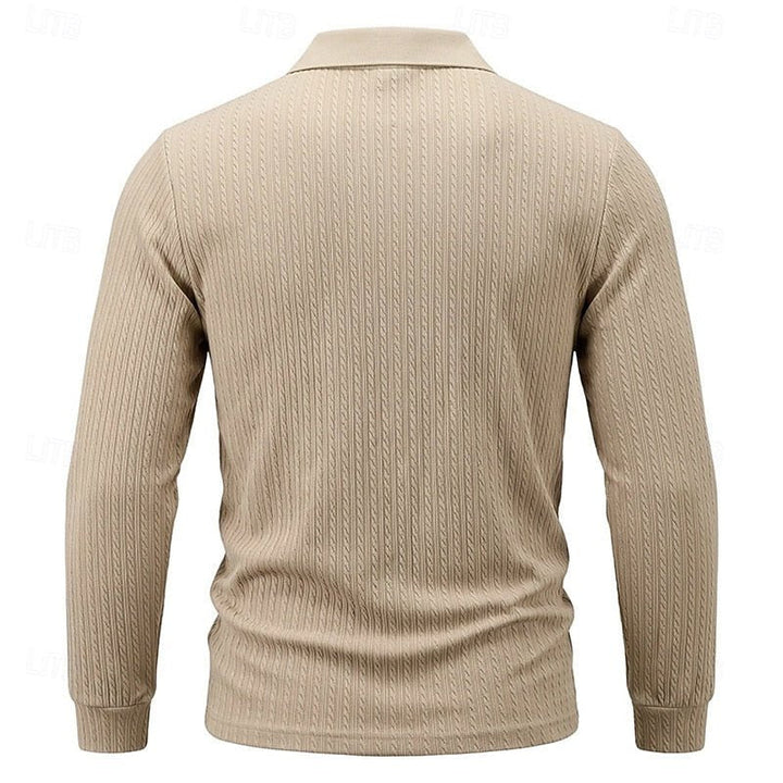 Carson | Textured Quarter-Zip Polo Shirt
