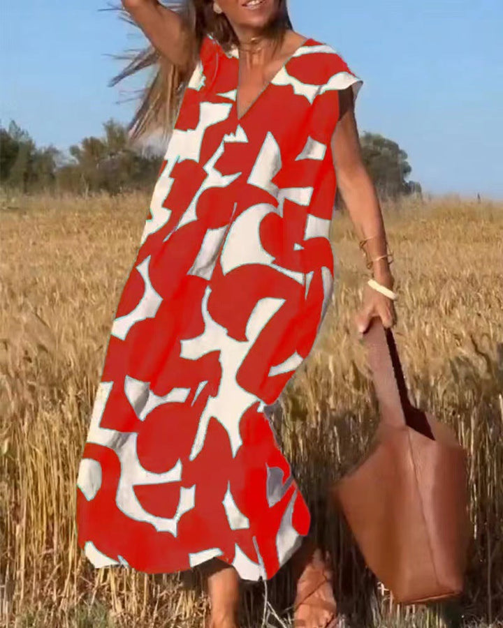 Margot | Modern Print Maxi Dress