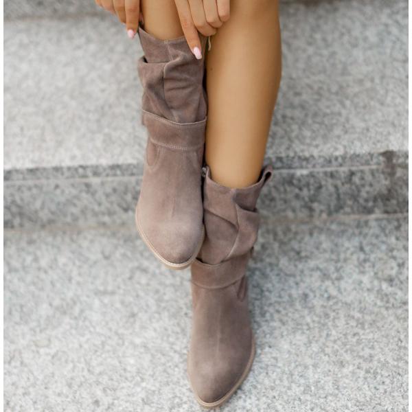 Rosalie | Relaxed-Fit Slouch Ankle Boots with Low Block Heel