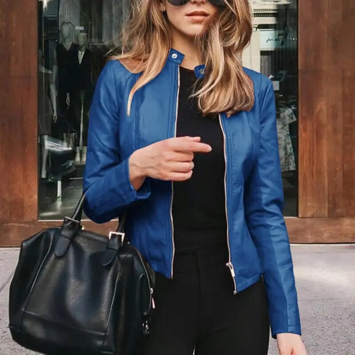 Diana | Modern And Polished Cropped Leather Jacket