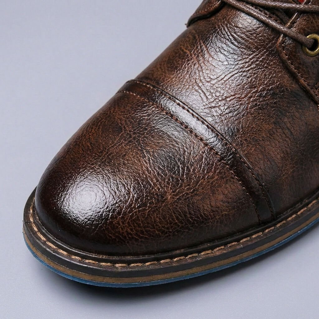 Eithan | Vintage Style Two-Tone Leather Boots
