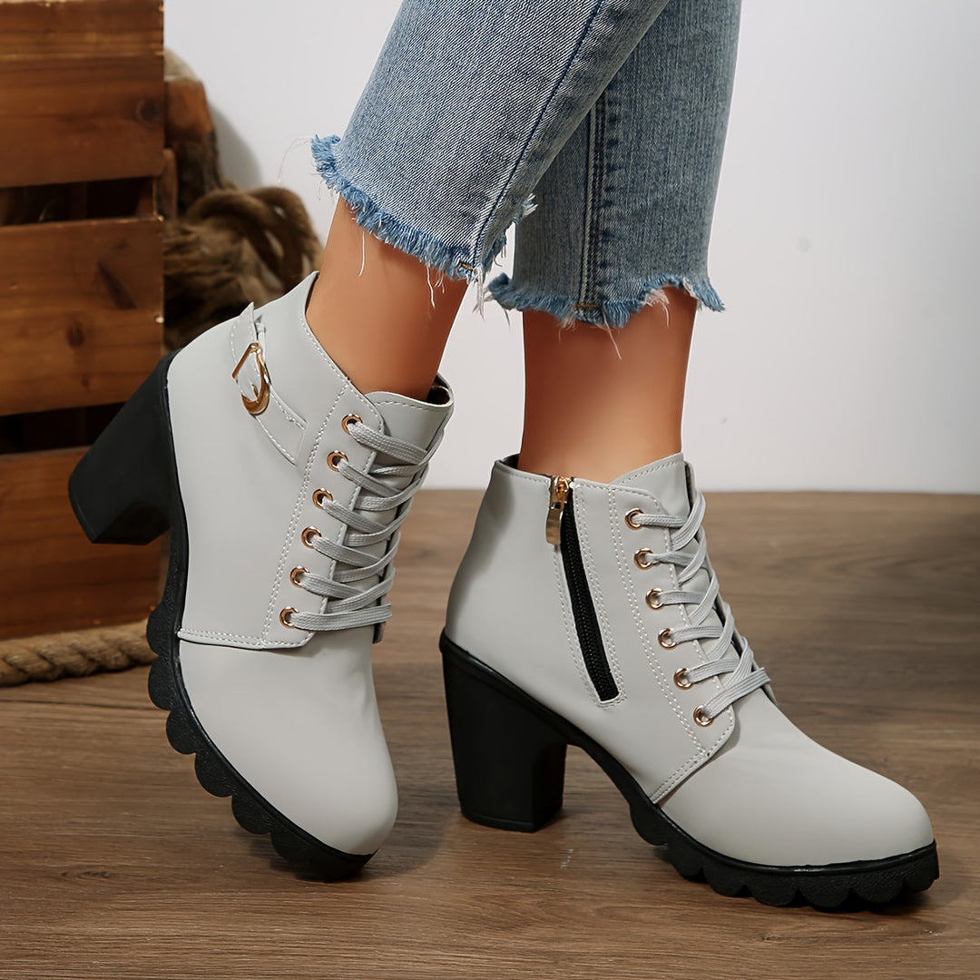 Everly | Polished And Versatile Lace-Up Ankle Boots