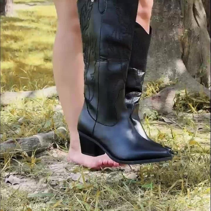 Elowyn | Elegant And Stylish Wide-Calf Cowboy Boots