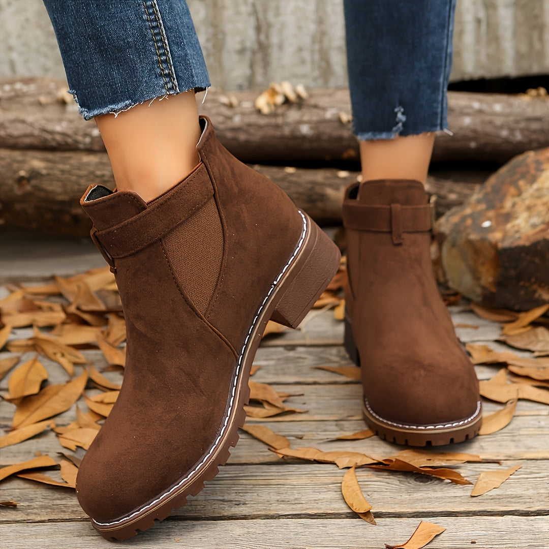Adalynn | Buckle-Detail Chelsea Ankle Boots with Lug Sole