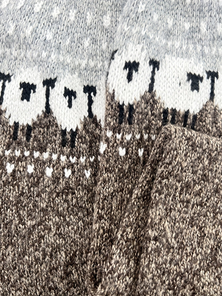 Nyomi | Nordic Sheep Pattern Chunky Knitted Sweater