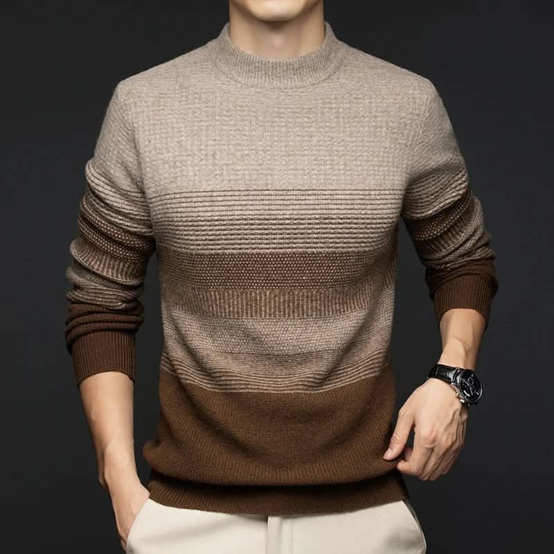 Mason | Smooth Gradient Texture Wool Knit Sweater