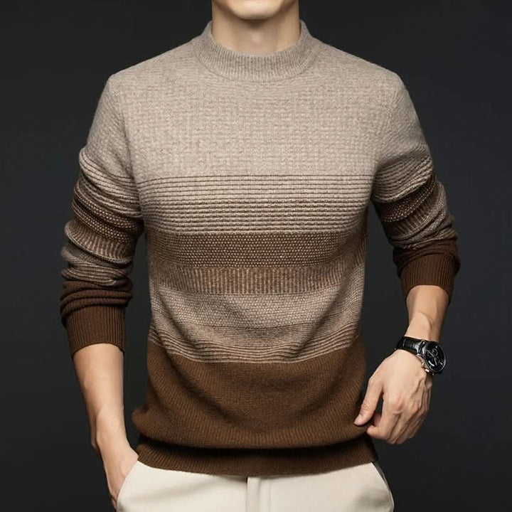 Mason | Smooth Gradient Texture Wool Knit Sweater
