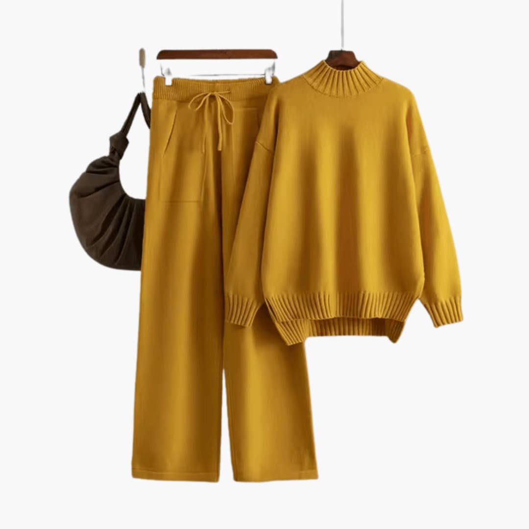 Evelyn | Cozy Ribbed Turtleneck Sweater Set