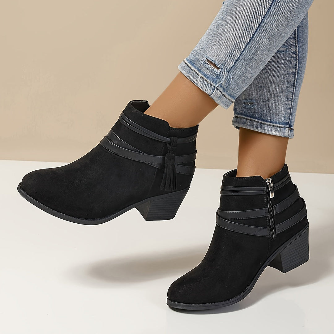Miriam | Refined And Versatile Tassel Ankle Boots
