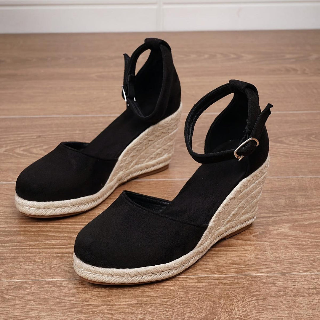 Lyssara | Women's Casual Wedge Sandals with Ankle Buckle