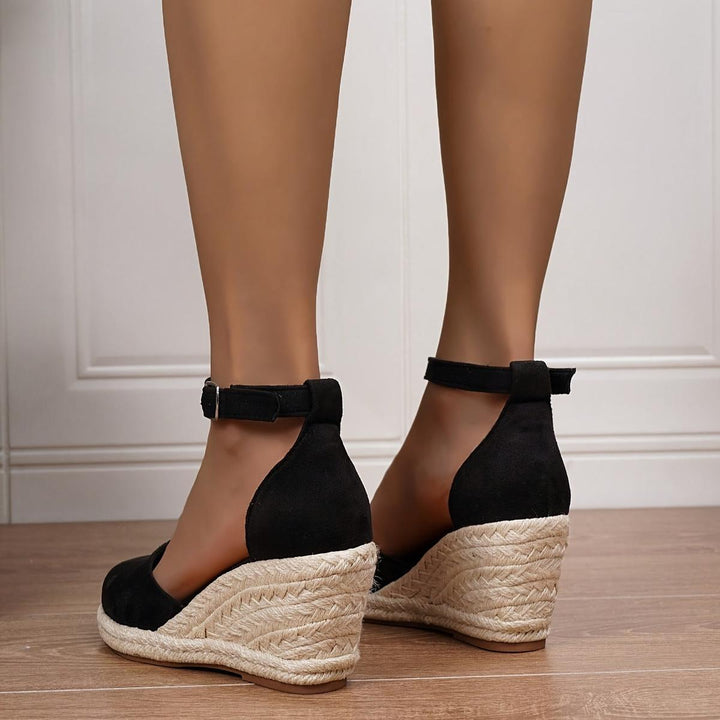 Lyssara | Women's Casual Wedge Sandals with Ankle Buckle