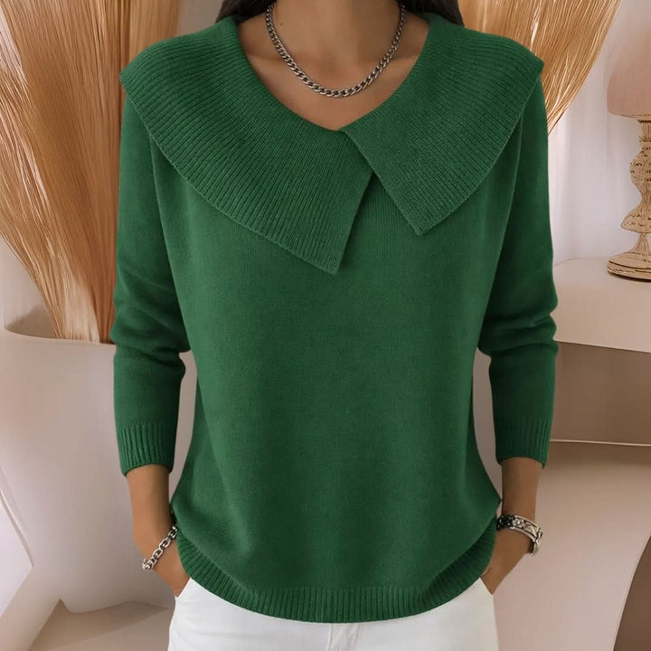 Mila | Soft Knit Sweater with Elegant Collar Detail