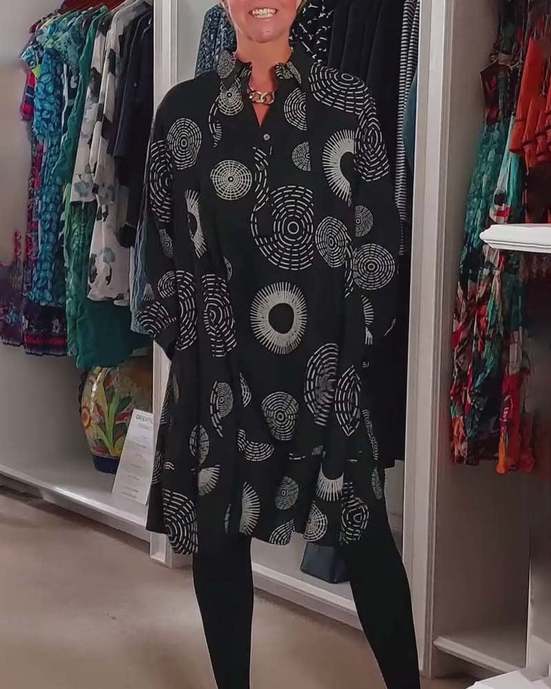 THESSIA – CHIC GEOMETRIC DRESS