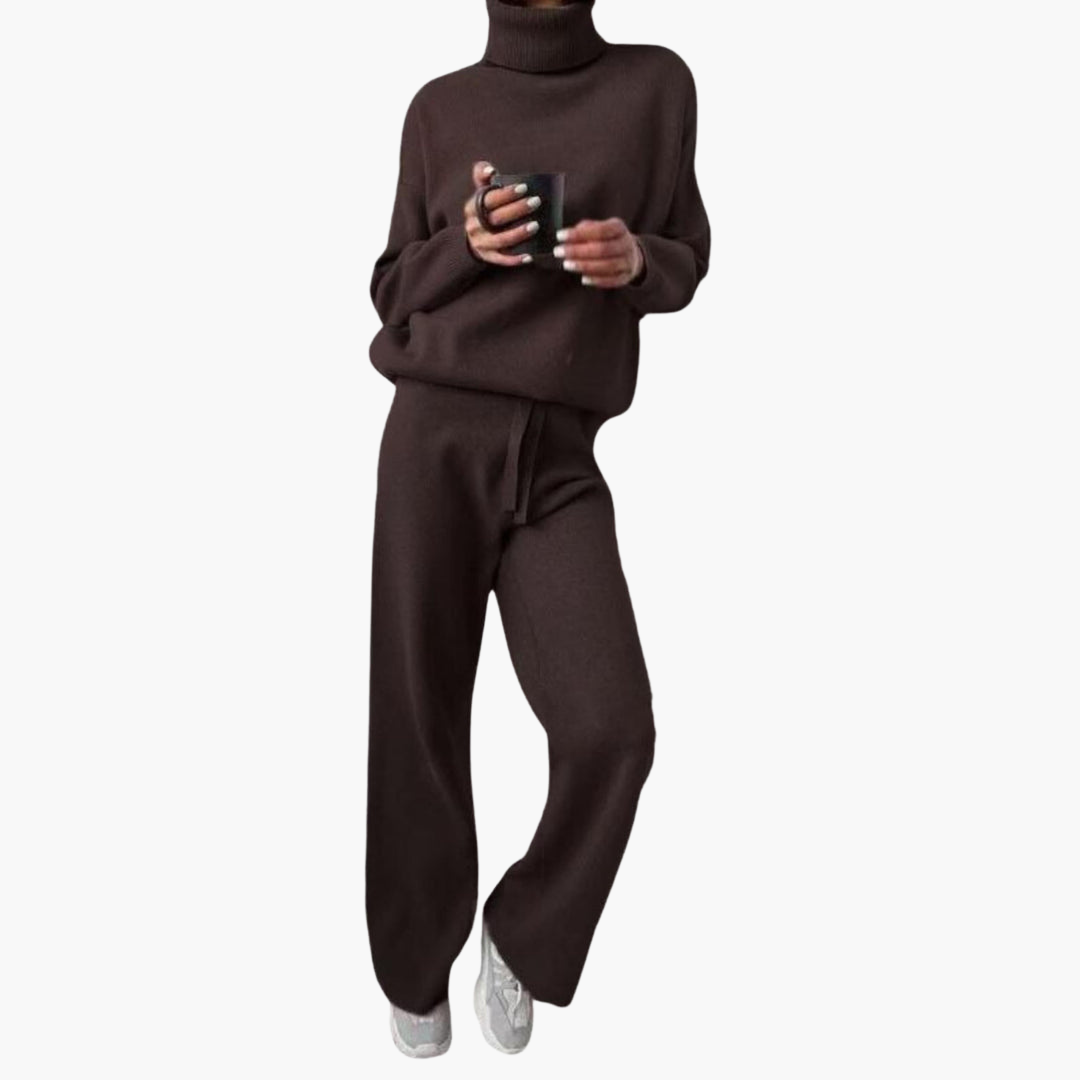 Everly | Sophisticated Turtleneck Knit Lounge Set