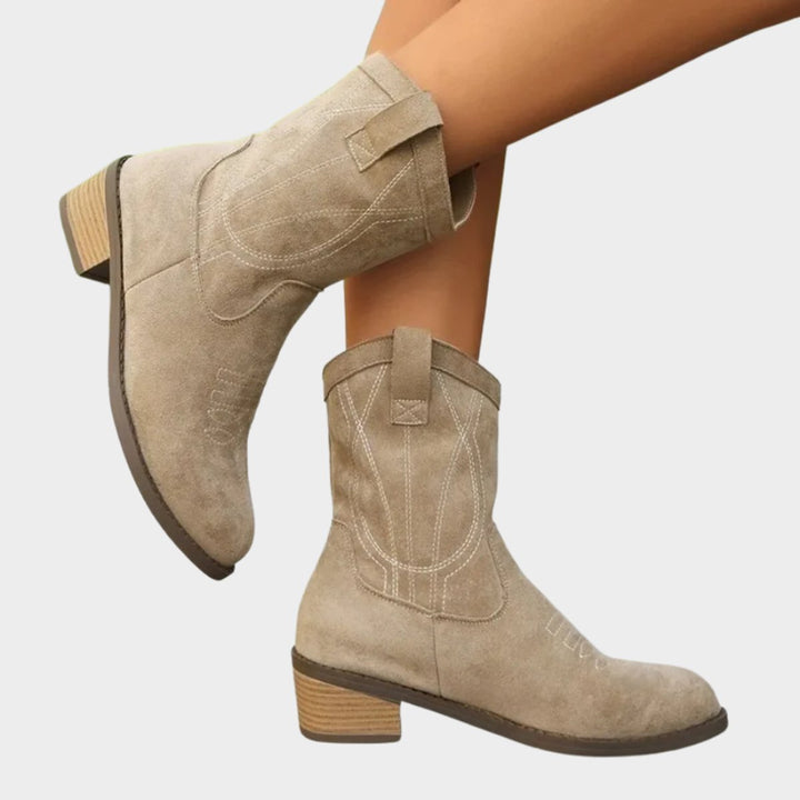 Sienna | Elegant Design Western Ankle Boots