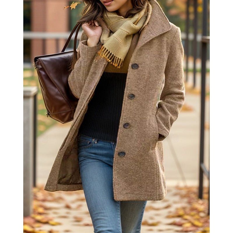 Adeline | Timeless Turn-Down Collar Trenchcoat