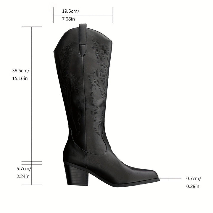 Elowyn | Elegant And Stylish Wide-Calf Cowboy Boots