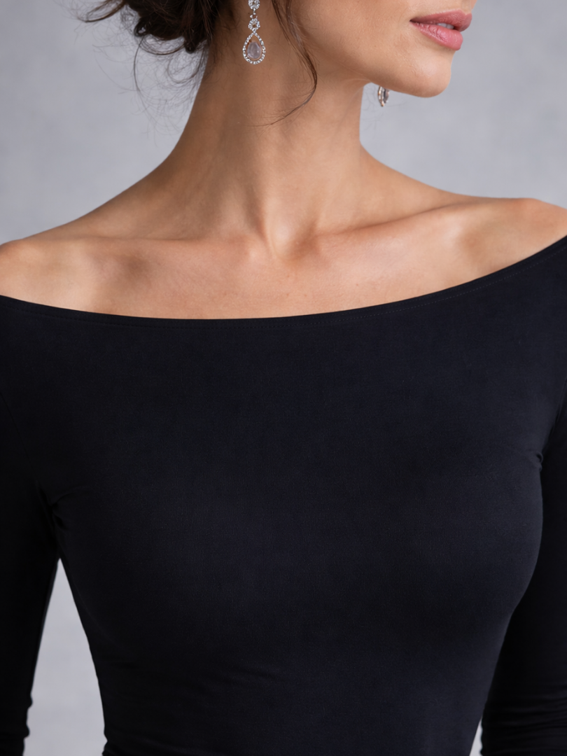 Aurora | Draped Long Sleeve Maxi Dress
