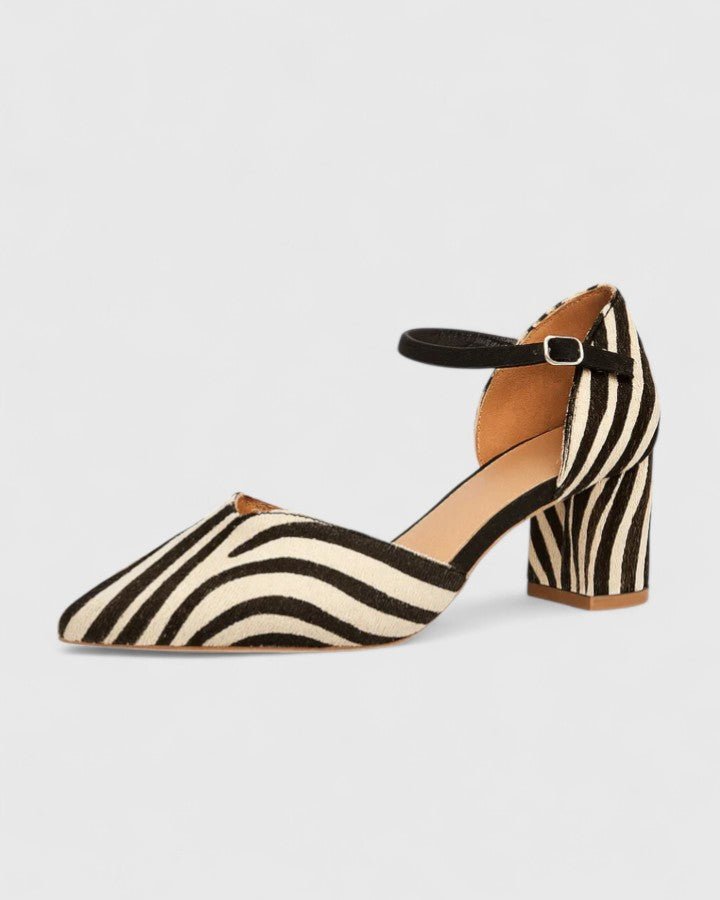 Nina | Elegant Pointed Striped Heels