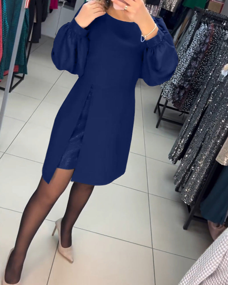 Elegant Solid Color Dress