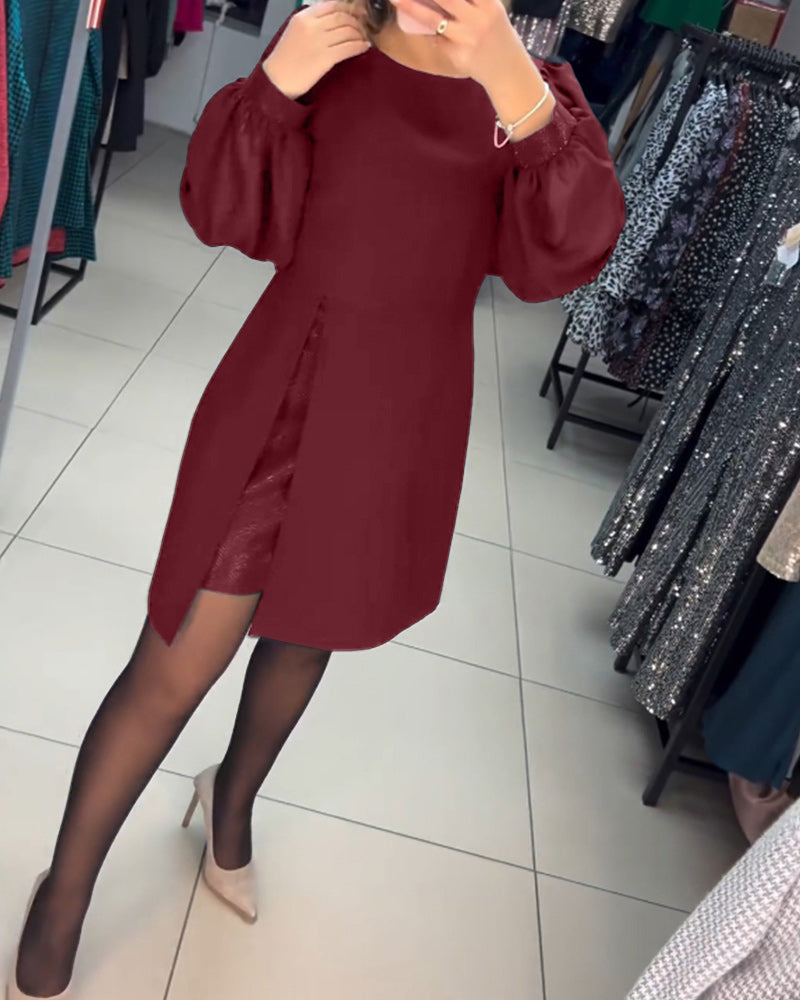 Elegant Solid Color Dress