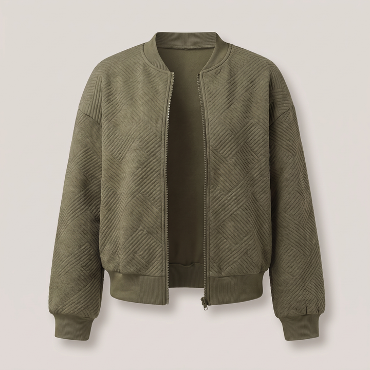 Natalie | Lightweight Textured Chevron Style Knit Cardigan