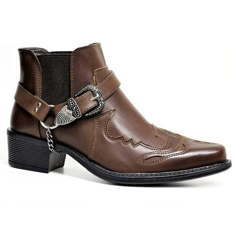 Adrian | Elegant Western Style Leather Cowboy Boots