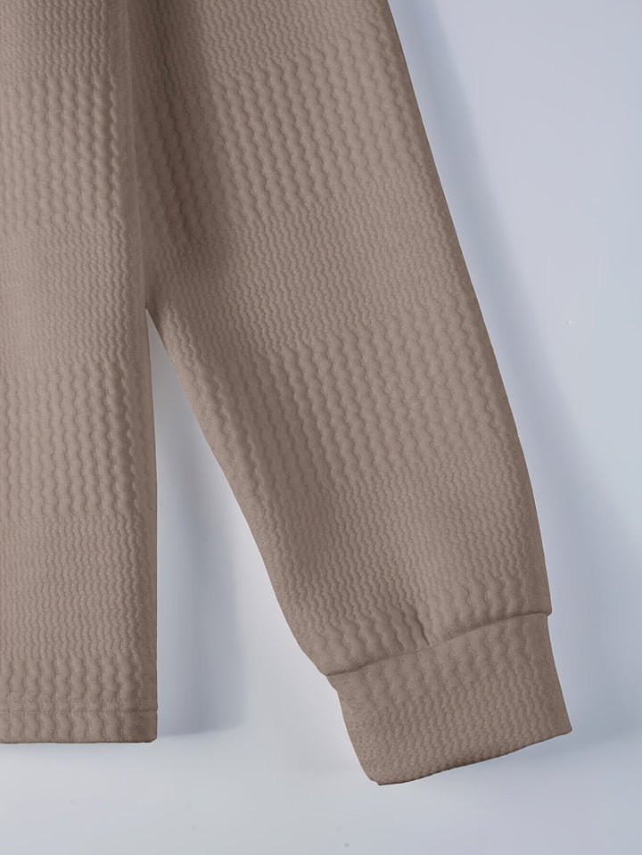 Calvin | Textured Long-Sleeve Polo Shirt