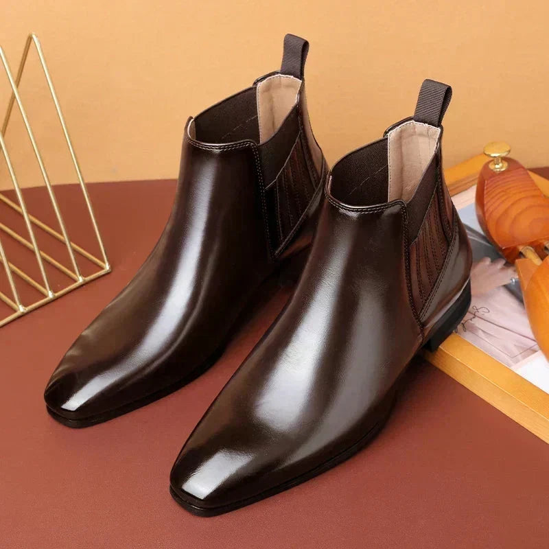 Cataleya | Sleek Pointed-Toe Chelsea Ankle Boots