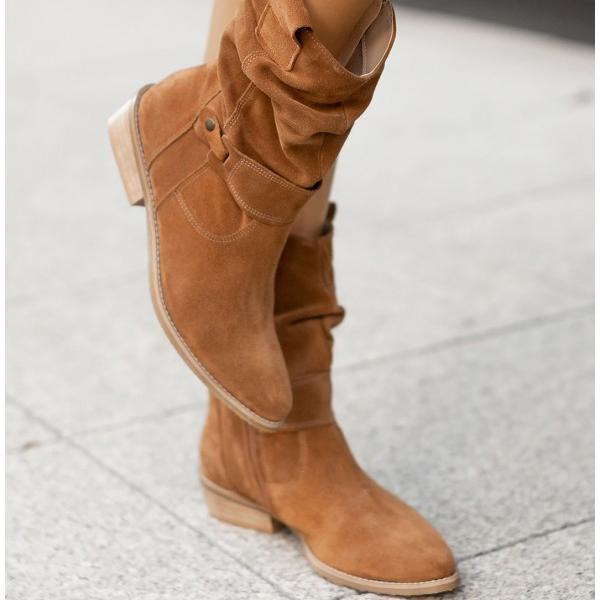 Rosalie | Relaxed-Fit Slouch Ankle Boots with Low Block Heel