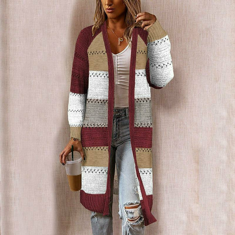 Eloise | Casual Striped Long Sleeve Cardigan