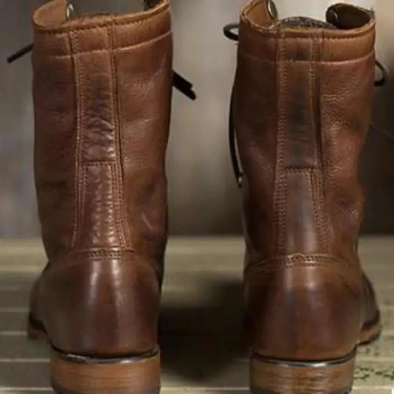 Adeline | Comfortable Leather Lace-Up Boots