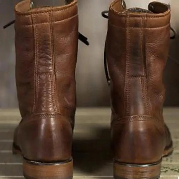 Adeline | Comfortable Leather Lace-Up Boots