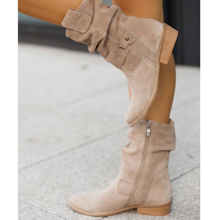 Rosalie | Relaxed-Fit Slouch Ankle Boots with Low Block Heel
