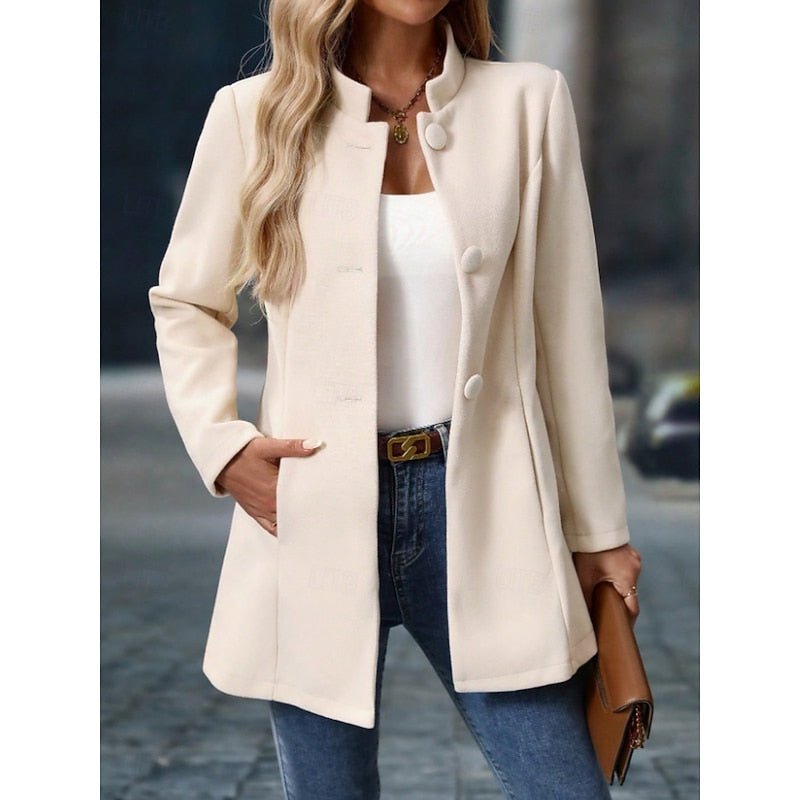 Melody | Elegant Stand-Collar Trenchcoat