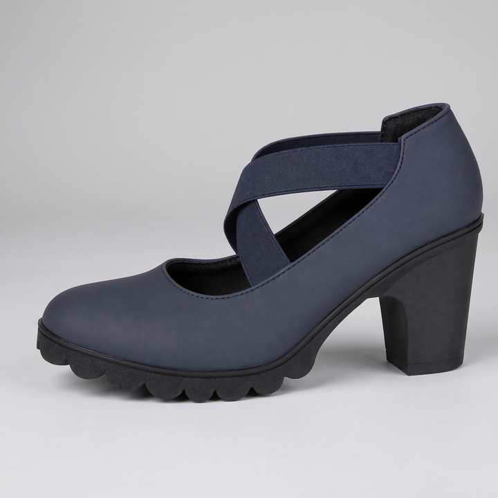 Evelina | Classic Mary Jane Style Block Heel Shoes