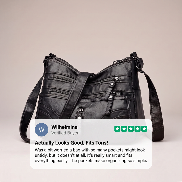 Valentina | Adjustable Vintage Crossbody Tote Bag