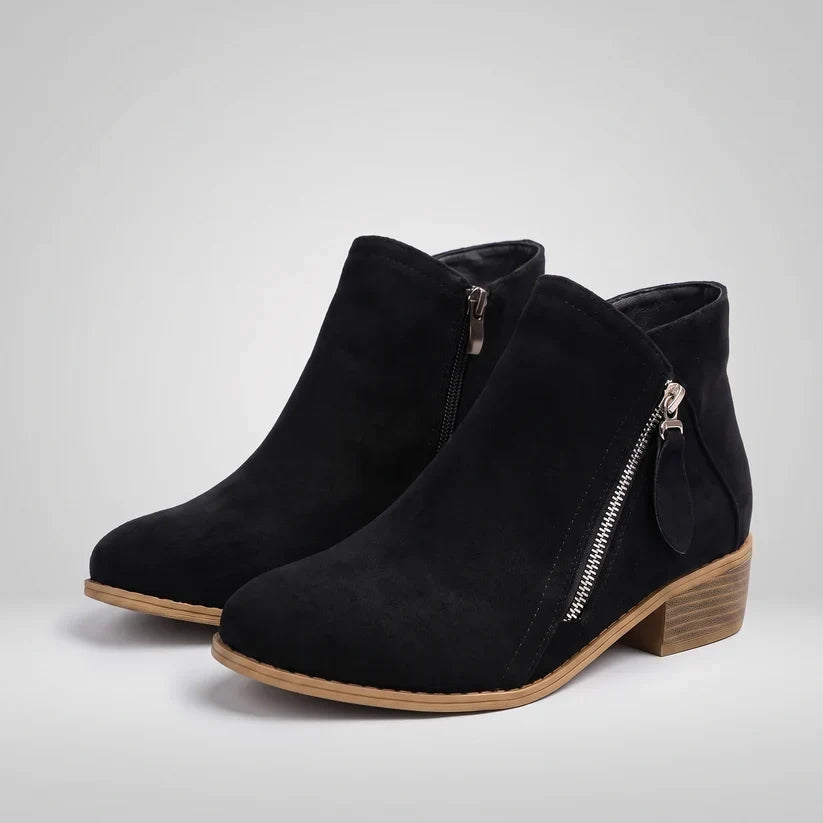 Alondra |  Supportive and Elegant Style Ankle Boots with Zipper