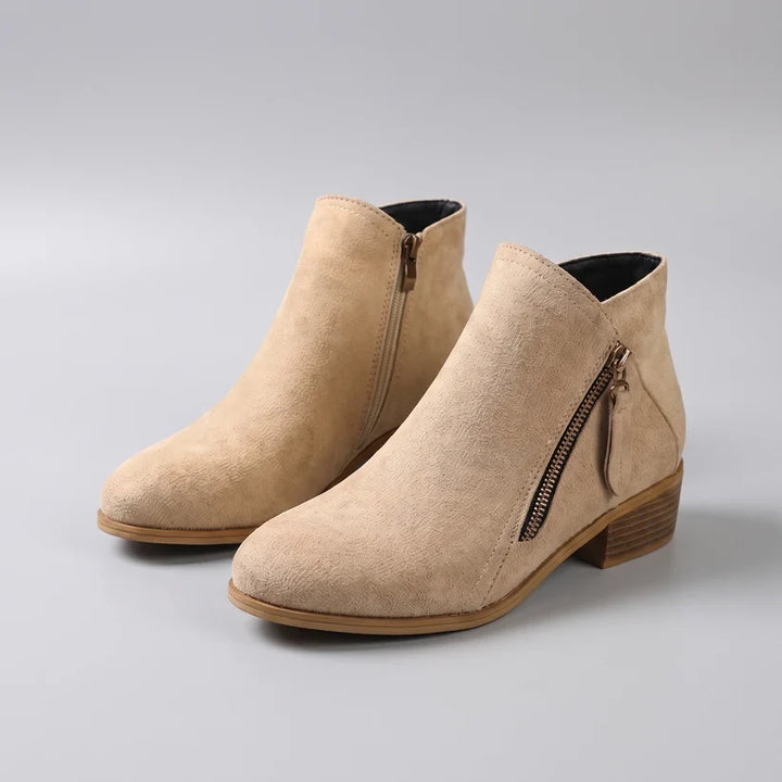 Alondra |  Supportive and Elegant Style Ankle Boots with Zipper