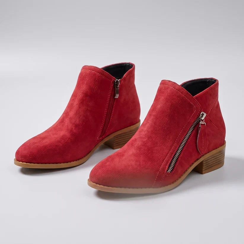 Alondra |  Supportive and Elegant Style Ankle Boots with Zipper